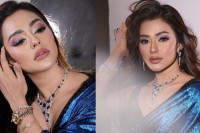 রয়্যাল-ব্লু-শাড়িতে-গ্ল্যামারাস-নুসরাত-ফারিয়া