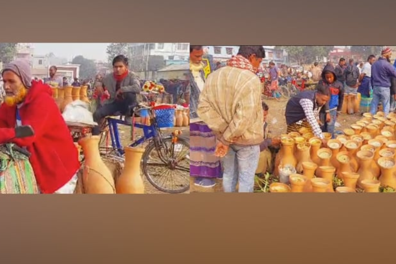 চুয়াডাঙ্গার সরোজগঞ্জের ঐতিহ্যবাহী খেজুর গুড়ের হাট, ক্রেতা-বিক্রেতায় মুখরিত